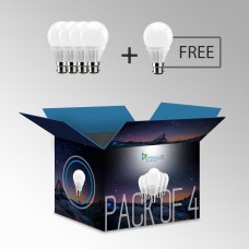 Pack Of 4 LED Glass Bulbs (5Watt) And Get 1 LED Bulb Free-6500 k